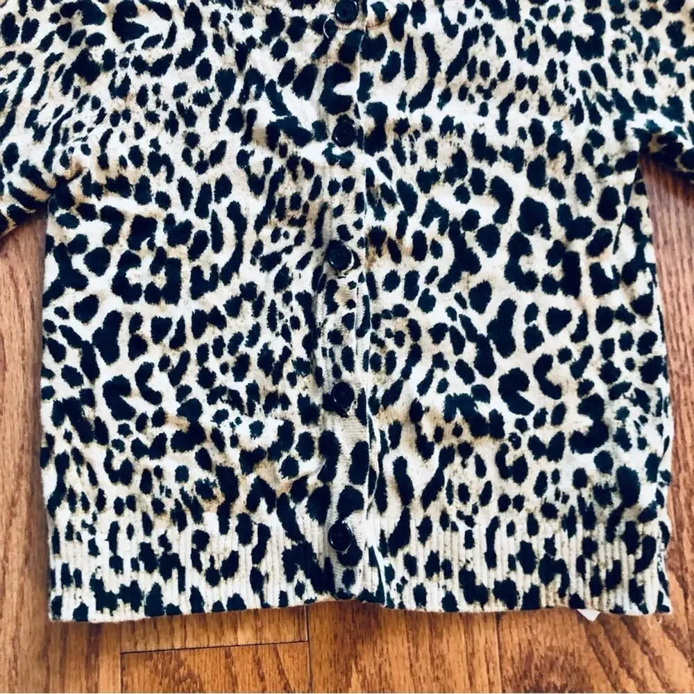 Baby Gap Leopard Print Tan Black Cardigan Toddler Girl’s Size 4
